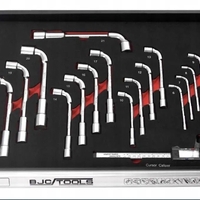 НЕМСКИ Професионален Шкаф с инструменти за сервиз BJC 7 пълни чекмеджета + ЛЕД ФЕНЕР