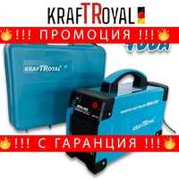 НЕМСКИ Инверторен Електрожен 400A KRAFTROYAL Заваръчен Апарат ММА с дисплей в Куфар + ЛЕД ФЕНЕР