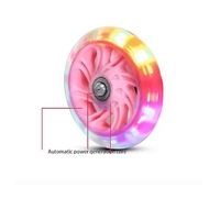 НЕМСКИ Детски скутер с широки светещи колела и кош за аксесоари, LED, До 30 кг., Многоцветен + ЛЕД ФЕНЕР