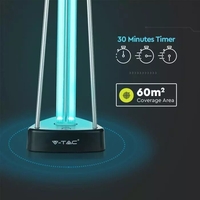 НЕМСКА UVC Бактерицидна Лампа с Озон V-Tac + ЛЕД ФЕНЕР