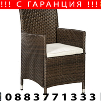 НЕМСКИ 6 местен ратанов трапезен комплект – Черен или Кафяв + ЛЕД ФЕНЕР