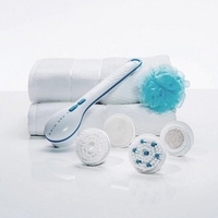 НЕМСКА МАСАЖИРАЩА ЧЕТКА за баня 5 В 1 + ЛЕД ФЕНЕР