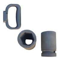 НЕМСКИ Пневматичен Професионален Ударен Гайковерт Дълъг Шпиндел 1″ цол KRAFTTOOLS 3800Nm + ЛЕД ФЕНЕР