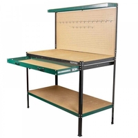 НЕМСКА Работна маса с чекмедже-стена инструменти RockForce + ЛЕД ФЕНЕР