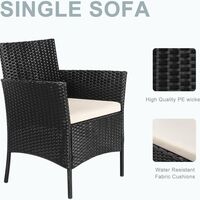 НЕМСКИ Градински Комплект 4 Части–Ратанова Мебел За Релакс + ЛЕД ФЕНЕР