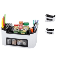 НЕМСКИ Многофункционална кутия органайзер за кухненски подправки и прибори, Универсална + ЛЕД ФЕНЕР