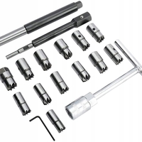 НЕМСКИ Комплект Фрези за Почистване Леглата на Дюзи 17 части Mar-Pol M57684 + ЛЕД ФЕНЕР