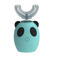 НЕМСКА Електрическа звукова четка за зъби за деца, Оборудвана с U-образна почистваща глава, 3 режима на работа, Синя + ЛЕД ФЕНЕР