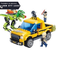 НЕМСКИ Конструктор пикап и Т рекс, Gudi, Модел 50503 256 части + ЛЕД ФЕНЕР