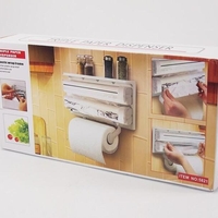 НЕМСКО 3 в 1 кухненски диспенсър за хартия и фолио + ЛЕД ФЕНЕР