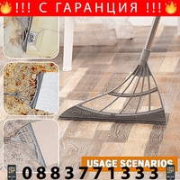 НЕМСКО Мултифункционална метла - гребло 2 в 1, Извънредно дългата дръжка + ЛЕД ФЕНЕР