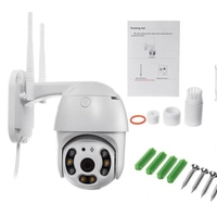 НЕМСКА ВЪНШНА КАМЕРА С ДВЕ АНТЕНИ цветно нощно виждане Waterproof Wifi FULL HD 1080P + ЛЕД ФЕНЕР