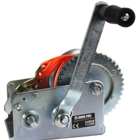 НЕМСКА Полска Ръчна Лебедка с Колан 2500lb – 1133кг Mar-Pol + ЛЕД ФЕНЕР