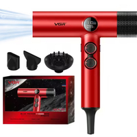 НЕМСКИ Професионален Сешоар VGR-401 – Червен LED Дисплей