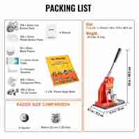 НЕМСКА Машина за щифтове за значки + ЛЕД ФЕНЕР