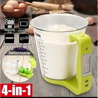 НЕМСКИ Дигитална мерителна кана с LCD Кантар + ЛЕД ФЕНЕР