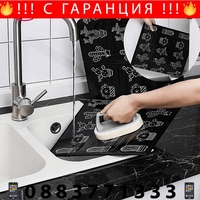 НЕМСКИ Кухненски протектор за готвене, Алуминиев, Топлоустойчив, Черен + ЛЕД ФЕНЕР