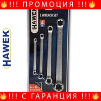 НЕМСКИ Ключове E-TORX блистер комплект 4 броя HAWEK + ЛЕД ФЕНЕР