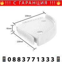 НЕМСКА Ъглова стойка за баня самозалепваща на вакуум + ЛЕД ФЕНЕР