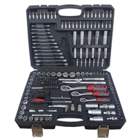 НЕМСКО Усилено Гедоре Звездогаечни Ключове Куфар с Инструменти 216ч Stahl Mayer Гедоре с + 3 БРОЯ Извити Тресчотки и ключове 8-22 + ЛЕД ФЕНЕР