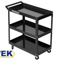 НЕМСКА Количка за Инструменти HAWEK с 3 Етажа етажерки рафта ръчна + ЛЕД ФЕНЕР