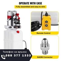 НЕМСКА Хидравлична помпа с двойно действие 6 литра + ЛЕД ФЕНЕР