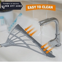 НЕМСКО Мултифункционална метла - гребло 2 в 1, Извънредно дългата дръжка + ЛЕД ФЕНЕР