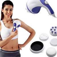 НЕМСКИ Стягащ масажор за тяло с 4 накрайника и отслабващ ефект + ЛЕД ФЕНЕР