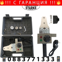 НЕМСКА Лепачка за ППР Тръби Поялник за Полипропилен VERMARK STARKE Ф20-63мм + ЛЕД ФЕНЕР