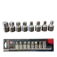 НЕМСКИ КЛЮЧ ЗА КАРТЕР 8 броя 1/2“ 8-19ММ Релса Ключове Професионален Комплект HAWEK HW-4118MR + ЛЕД ФЕНЕР