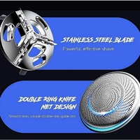 НЕМСКА Мини електрическа самобръсначка за мъже, Водоустойчива , Джобен размер, USB зареждане + ЛЕД ФЕНЕР