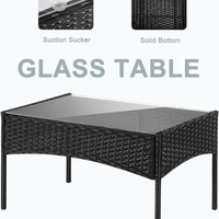 НЕМСКИ Градински Комплект 4 Части–Ратанова Мебел За Релакс + ЛЕД ФЕНЕР