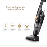 НЕМСКА Вертикална прахосмукачка Xiaomi Deerma DX115C Vacuum cleaner, 600W, Черен + ЛЕД ФЕНЕР