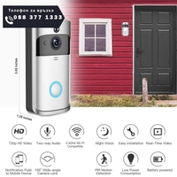 НЕМСКИ Смарт Видеодомофон V5 с Wifi Full HD + ЛЕД ФЕНЕР