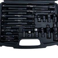 НЕМСКИ Ударни Преходници и Удължения 18 части Комплект – 1/4″,3/8″, 1/2″ KRAFTWELLE + ЛЕД ФЕНЕР