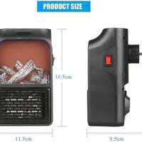 НЕМСКИ Отоплителен Уред Flame Haeter 900W + ЛЕД ФЕНЕР