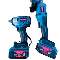 НЕМСКИ Акумулаторен Гайковерт и Безчетков Ъглошлайф Безжичен 36V 8,0AH STAHLMAYER 2х Батерии + ЛЕД ФЕНЕР