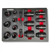 НЕМСКИ Професионален Шкаф С Инструменти HAWEK-12 чекмеджета +ЛЕД ФЕНЕР