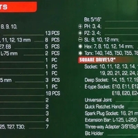 НЕМСКО Професионално Гедоре 108 части ROCKFORCE XI-ON със специални вложки + ЛЕД ФЕНЕР