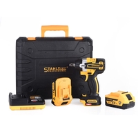 НЕМСКИ Акумулаторен Ударен Гайковерт / Импакт Комбиниран 36V 8,0AH STAHLMAYER + 40 части инструменти Безчетков 2 Батерии 850Nm + ЛЕД ФЕНЕР