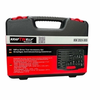 НЕМСКИ Ударни Преходници и Удължения 18 части Комплект – 1/4″,3/8″, 1/2″ KRAFTWELLE + ЛЕД ФЕНЕР