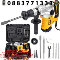 НЕМСКИ Електрически Перфоратор JCB RH1500-E 1500W SDS-plus 6J + ЛЕД ФЕНЕР