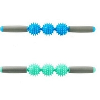 НЕМСКИ Ръчен масажор с 3 релефни ролки и неплъзгаща повърхност, Универсална употреба + ЛЕД ФЕНЕР