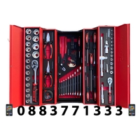 НЕМСКИ Метален Куфар Кутия с Инструменти 86 части STAHLМAYER + ЛЕД ФЕНЕР