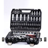 НЕМСКО Гедоре 108 части STAHLМAYER Комплект Инструменти с тресчотки 1/2 1/4 + ЛЕД ФЕНЕР