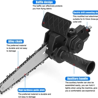 НЕМСКА Универсална Приставка за Винтоверт – 18см Адаптер Верижен Трион Резачка за дърва и клони + ЛЕД ФЕНЕР