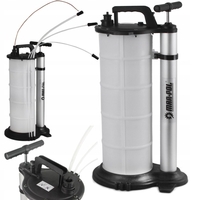 НЕМСКА Помпа за Източване на Масло и Спирачна Течност Ръчна и Пневматична 9 литра Mar-Pol M78306 + ЛЕД ФЕНЕР