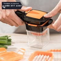 НЕМСКО Компактно кухненско ренде Nicer Dicer Quick, Топлоустойчиво + ЛЕД ФЕНЕР