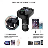 НЕМСКИ FM Трансмитер X8 - Bluetooth, USB, FM аудио предавател, MP3 плейър, Handsfree + ЛЕД ФЕНЕР