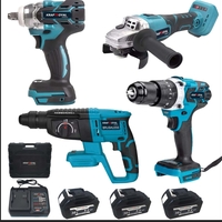НЕМСКИ 4в1 Гайковерт Винтоверт Ъглошлайф 125мм и Перфоратор 36V 8,0AH ПРОМО КОМПЛЕКТ 3х Батерии и куфар Акумулаторни + ЛЕД ФЕНЕР